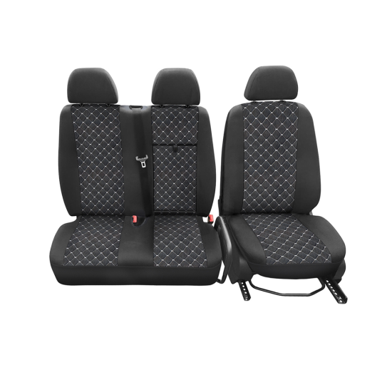 Тапицерия за Mercedes Sprinter / Мерцедес Спринтер 2006+ 2+1 бял шев