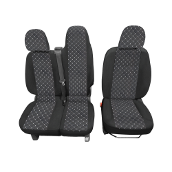 Тапицерия за Opel Vivaro / Опел Виваро 2014+ 2+1 бял шев