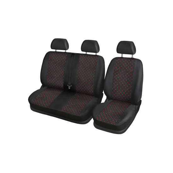 Тапицерия за Mercedes Sprinter / Мерцедес Спринтер 2018+ 2+1 червен шев