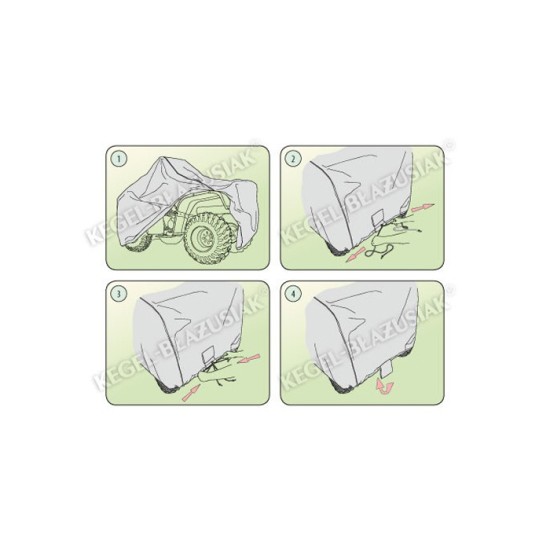 Покривало Kegel серия Basic размер L BOX QUAD сиво за ATV