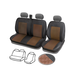Кожена Тапицерия за бус Renault Trafic / Рено Трафик 01-13 2+1 / 10 цвята
