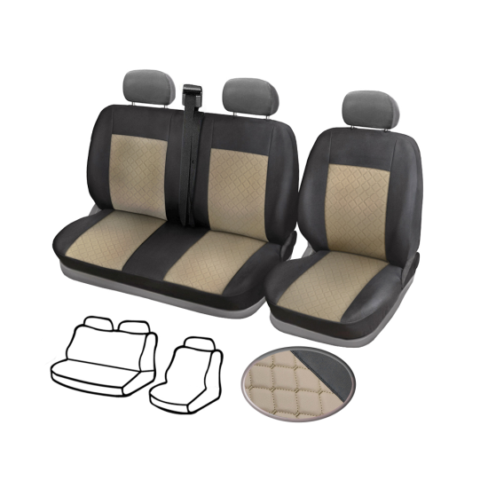 Кожена Тапицерия за бус Iveco Daily / Ивеко Дейли 2006 -14 2+1 / 10 цвята