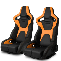 Спортни седалки за МПС - 1095 черно/жълто