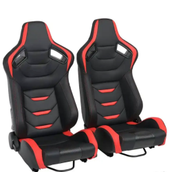 Спортни седалки за МПС - 1054B ЧЕРНО/ЧЕРВЕНО