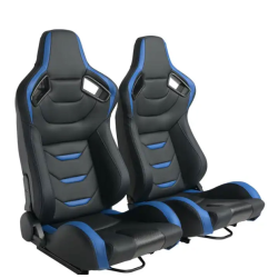 Спортни седалки за МПС - 1054B ЧЕРНО/СИНЬО