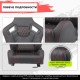 Спортни седалки за МПС - 9015 Черна с червен конец