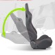Спортни седалки за МПС - 9015 Черна с червен конец