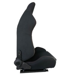 Спортни седалки за МПС - 9002 Черна с червен конец