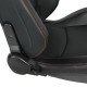 Спортни седалки за МПС - 1053 Черна с червен конец