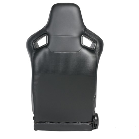 Спортни седалки за МПС - 1053 Черна с червен конец