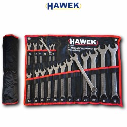 КОМПЛЕКТ ЗВЕЗДОГАЕЧНИ КЛЮЧОВЕ 8 – 32 ММ 18 ЧАСТИ HAWEK