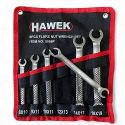 КОМПЛЕКТ СРЯЗАНИ КЛЮЧОВЕ ЗА ТРЪБИ 6 –18 ММ 6 ЧАСТИ HAWEK