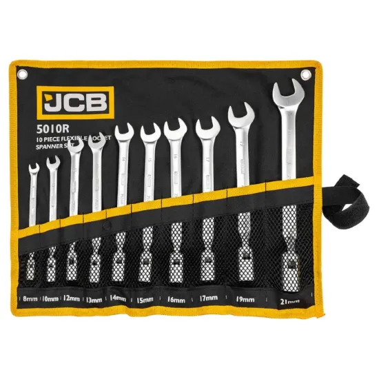 ГЛУХИ ЗВЕЗДОГАЕЧНИ КЛЮЧОВЕ (8-21мм) КОМПЛЕКТ 10 ЧАСТИ JCB