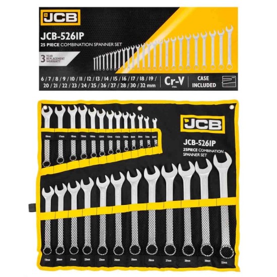 КОМПЛЕКТ ЗВЕЗДОГАЕЧНИ КЛЮЧОВЕ 6 – 32 ММ 25 ЧАСТИ JCB