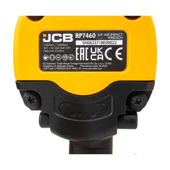 ПНЕВМАТИЧЕН УДАРЕН ГАЙКОВЕРТ 3/4” 1800NМ JCB