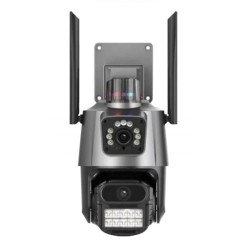 БЕЗЖИЧНА ДВОЙНА WIFI УПРАВЛЯЕМА ULTRA HD КАМЕРА С НОЩНО ВИЖДАНЕ 8 Х ZOOM И АЛАРМА