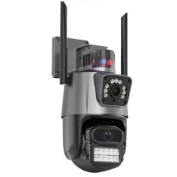 БЕЗЖИЧНА ДВОЙНА WIFI УПРАВЛЯЕМА ULTRA HD КАМЕРА С НОЩНО ВИЖДАНЕ 8 Х ZOOM И АЛАРМА