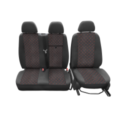 Тапицерия за Mercedes Sprinter / Мерцедес Спринтер 2006+ 2+1 червен шев