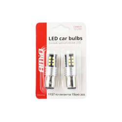 КРУШКИ 2835 15SMD 1157 BAY15D P21/5W 12-24V - БЕЛИ