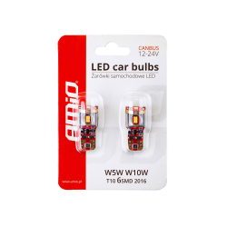 КРУШКИ AMIO 6 LED CANBUS T10 W5W W10W 6000K 12-24V