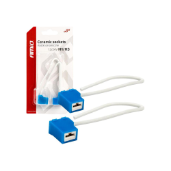 Букси за крушки 90 градуса H1/H3 -15 см кабел (2 бр)