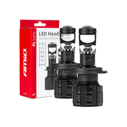 Крушки H4/H19 AMIO LED 60W 9-32V 6000K с лупа
