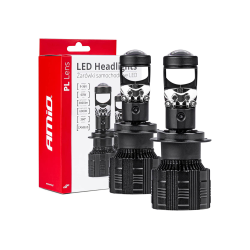 Крушки H7/H18 AMIO LED 60W 9-32V 6000K с лупа