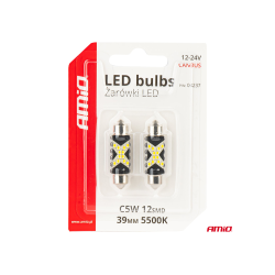 Крушки LED 12SMD Festoon C5W 2016 39mm 12/24V