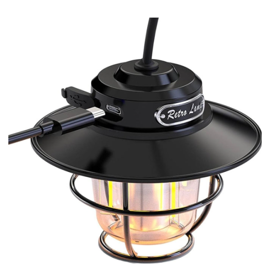 Лампа за къмпинг LY15/185 12V с кабел за зареждане