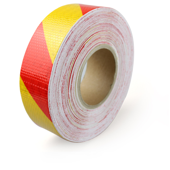 Светлоотразително тиксо (5cm.x50m.) жълто+червен